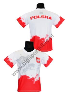 koszulka kibica reprezentacji Polski - chmura biała