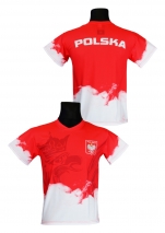 koszulka kibica reprezentacji Polski - chmura czerwona