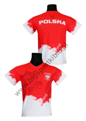 koszulka kibica reprezentacji Polski - chmura czerwona