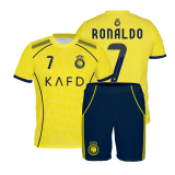 strój sportowy RONALDO żółto granatowy