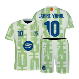 strój sportowy BARCELONA YAMAL limonka