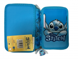 piórnik 3 klapkowy STITCH jasny niebieski