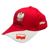 czapka z daszkiem POLSKA flaga czerwona