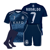 strój sportowy + getry RONALDO granatowy