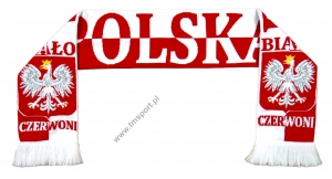 szalik POLSKA dziany dwustronny z elastanem wzór E5