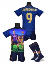 strój sportowy + getry LEWANDOWSKI Barcelona FOTO