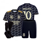 strój sportowy + getry MBAPPE REAL czarny