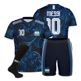 strój sportowy + getry MESSI ARGENTYNA wyjazdowy