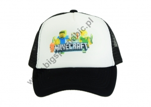 czapka MINECRAFT z daszkiem dziecięca czarna D3