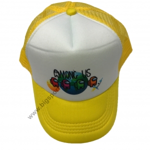 czapka AMONG US z daszkiem dziecięca żółta