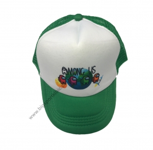czapka AMONG US z daszkiem dziecięca zielona D16